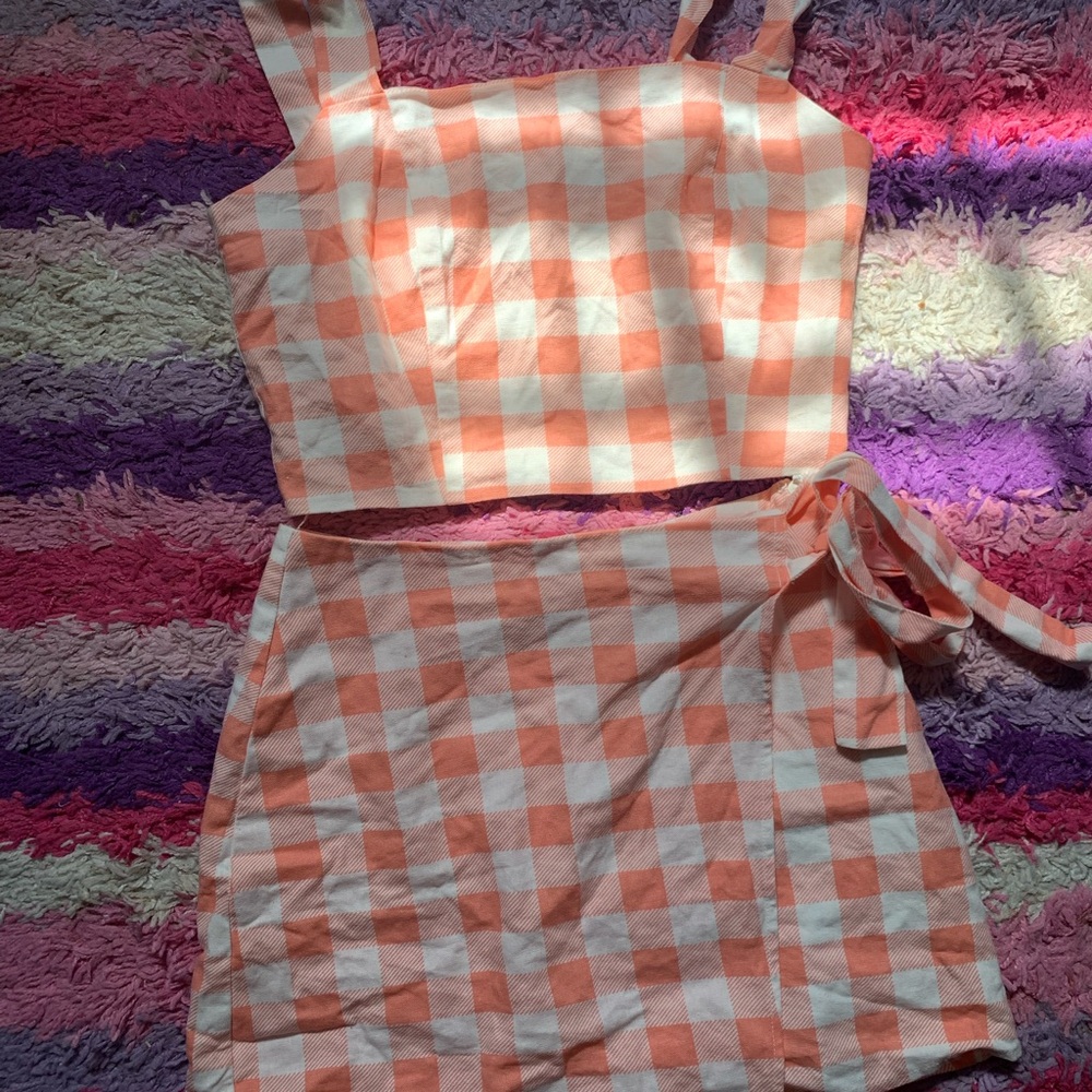 Forever 21 plaid skirt set